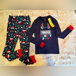 Holiday Time Kids Pajama Set - Navy and Red For Girls
